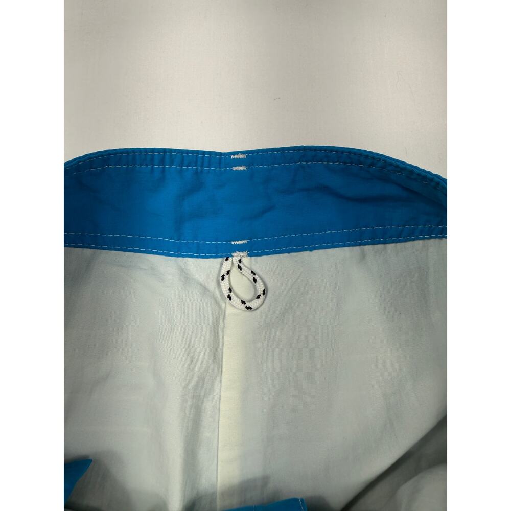 Vintage Nautica Swim Trunks Mens Sz 32 Blue drawstring stripes accent bands - Picture 9 of 16